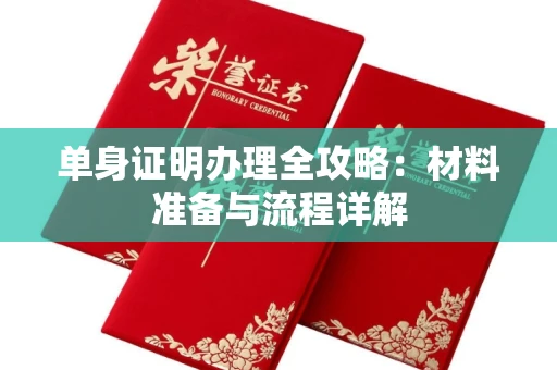 全国单身证明办理全攻略:材料准备与流程详解